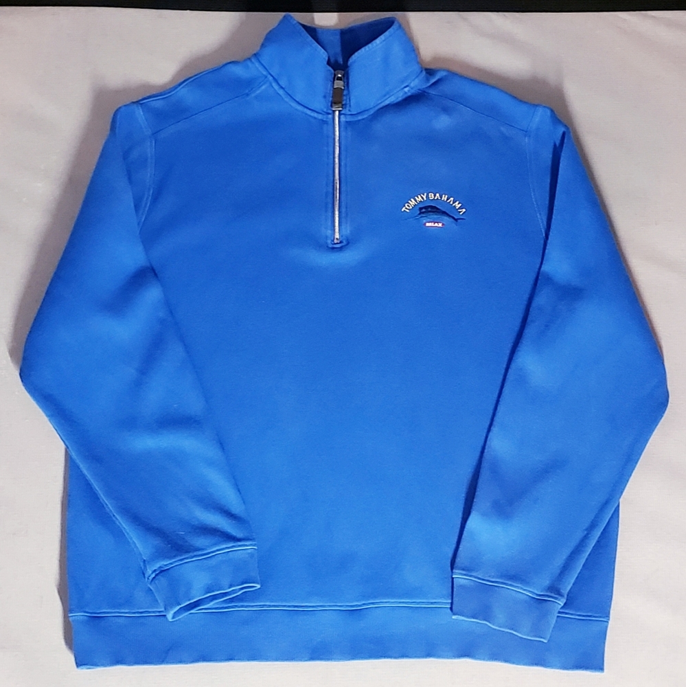 Mens Tommy Bahama 1/4 Zip Long Sleeve Sweater